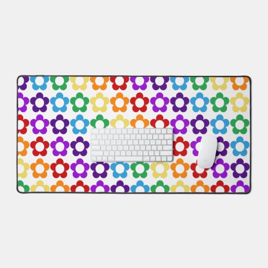 Rainbow hippie-patroon bureaumat (Keyboard & Muis)