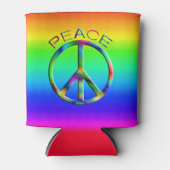 Rainbow Hippie voor vredesgebaren Blikjeskoeler (Voorkant)