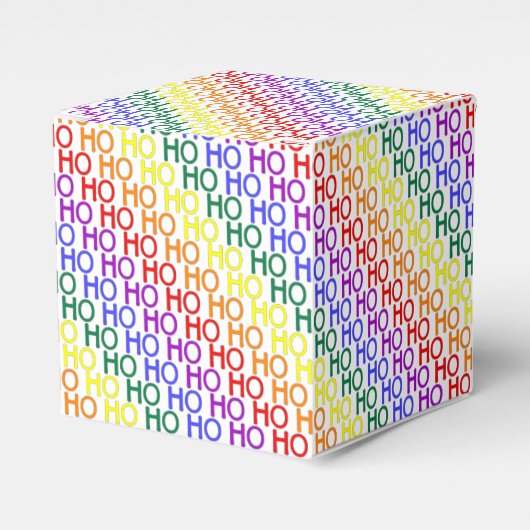 Rainbow Ho Ho Ho Pattern Gift Boxes Bedankdoosjes (Voorkant Zijde)