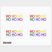 Rainbow Ho Ho Ho Stickers (Vel)