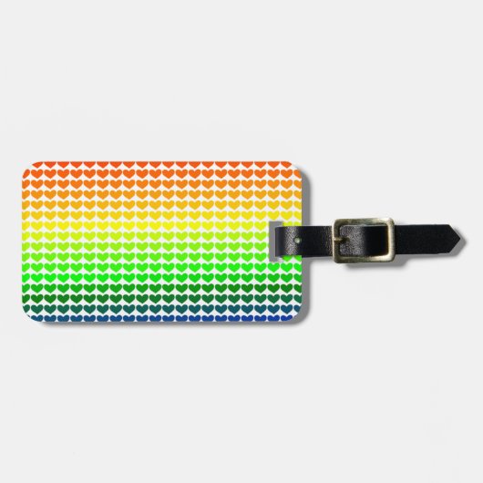 RAINBOW HOARTS BAGAGELABEL (Voorkant horizontaal)
