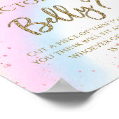 Rainbow Hoe groot is het Mommys Belly Baby shower  Poster (Hoek)