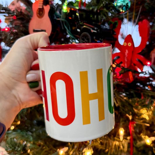 Rainbow HoHoHo Père Noël Mug pour un peu de Noël J