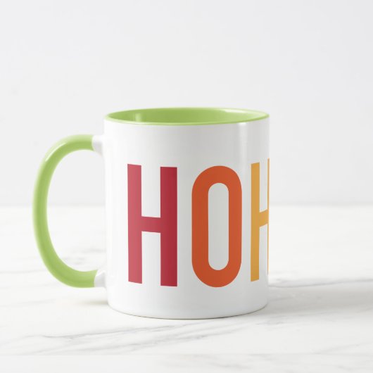 Rainbow HoHoHo Santa Mok voor een kerstfeest (Links)