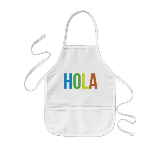 Rainbow Hola Kinder Schort (Voorkant)