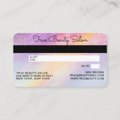 Rainbow Holograph Glitter Ombre Credit Logo Gift Visitekaartje (Achterkant)