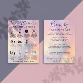 Rainbow Holographic Brows Aftercare Piccon Visitekaartje