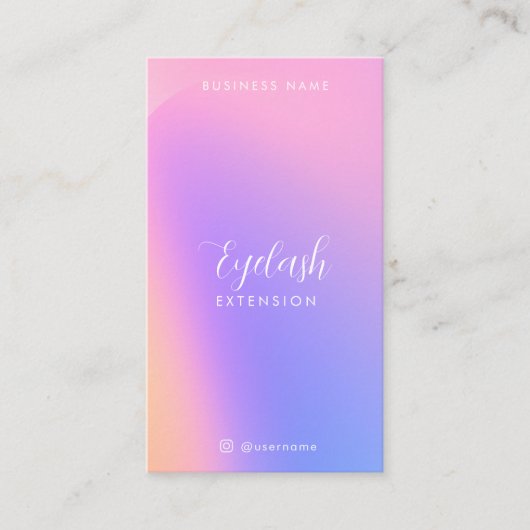 Rainbow Holographic Eyelash Extensions Carte (Devant)