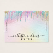 Rainbow Holographic Glitter Drift Bracelet Display Visitekaartje (Voorkant)