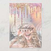 Rainbow Holographic Glitter Drift Foto Birthday