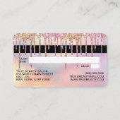 Rainbow Holographic Glitter Drips Gift Credit Visitekaartje (Achterkant)