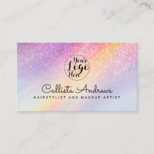 Rainbow Holographic Glitter Ombre Glitter Ombre Visitekaartje
