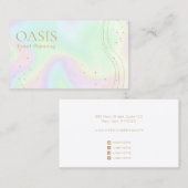 Rainbow Holographic Gold Accents Carte de visite (Devant / Derrière)