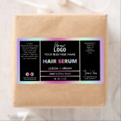 Rainbow Holographic Hair Serum Labels (Insitu)