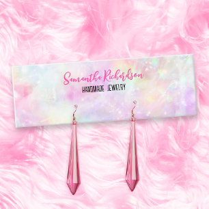 Rainbow Holographic Oorbel Sieraden Houder Display Mini Visitekaartje