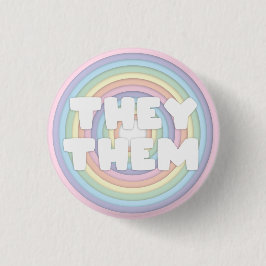 Rainbow-hondjes/Them-fonoons Ronde Button 3,2 Cm