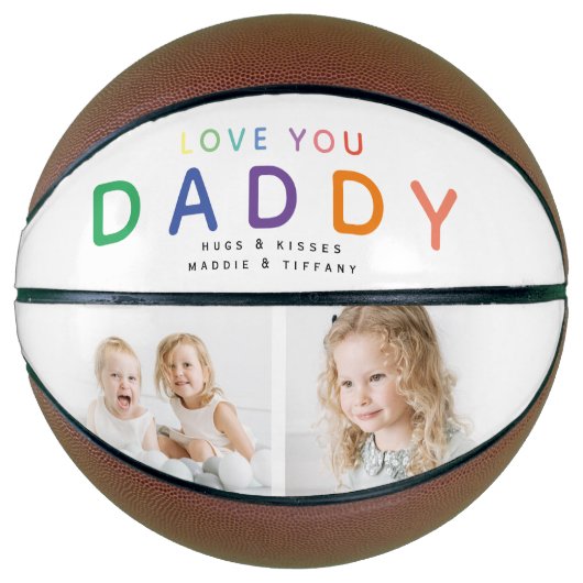 Rainbow 'HOOP VAN JE DADDY' Foto Collage Keepomwil Basketbal (Voorkant)