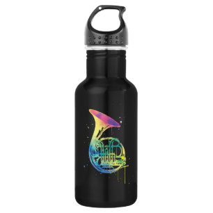 Rainbow Horn Design for French Horn Players Waterfles