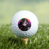 Rainbow Horned Gothic Punk Anime Meisje Golfballen (Insitu Shirt)