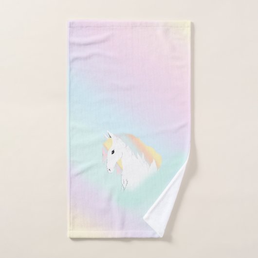 Rainbow Horse Unicorn Equestrium Girly (Serviette à main)
