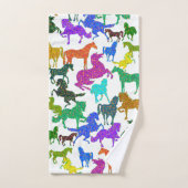Rainbow Horses Bath Towel Set Bad Handdoek (Handdoek)
