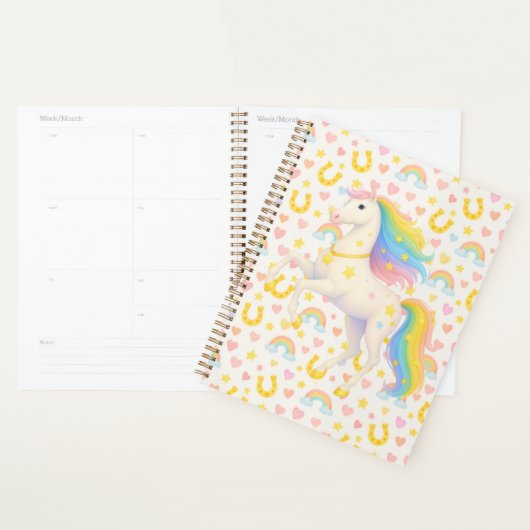 Rainbow Horses Planner for Kids — Cooper & Cody, C (Devant avec enveloppe)