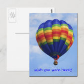 Rainbow Hot Air Balloing Briefkaart (Voorkant / Achterkant)