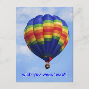Rainbow Hot Air Balloing Briefkaart