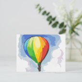 Rainbow Hot Air-ballon Briefkaart (Staand voorkant)