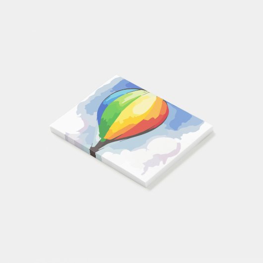 Rainbow Hot Air-ballon Post-it® Notes (Schuin)