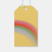 Rainbow Hot Air Balloon Kids Verjaardag Cadeaulabel (Achterkant)
