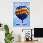 Rainbow Hot Air Ballooning poster (Thuiskantoor)