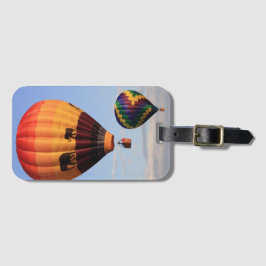 Rainbow Hot Air Balloons Bagagelabel