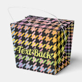Rainbow Houndstooth Pattern Bedankdoosjes (Achterkant)