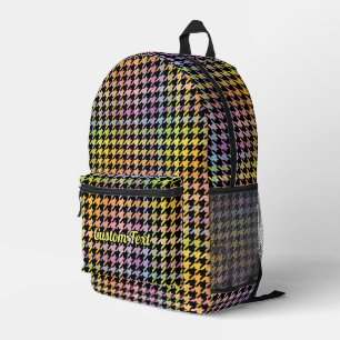 Rainbow Houndstooth Pattern Bedrukte Rugzak