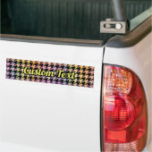 Rainbow Houndstooth Pattern Bumpersticker (Op Truck)