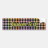 Rainbow Houndstooth Pattern Bumpersticker (Voorkant)
