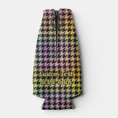 Rainbow Houndstooth Pattern Flesjeskoeler (Achterkant)