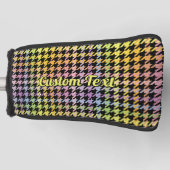 Rainbow Houndstooth Pattern Golfheadcover (Voorkant)
