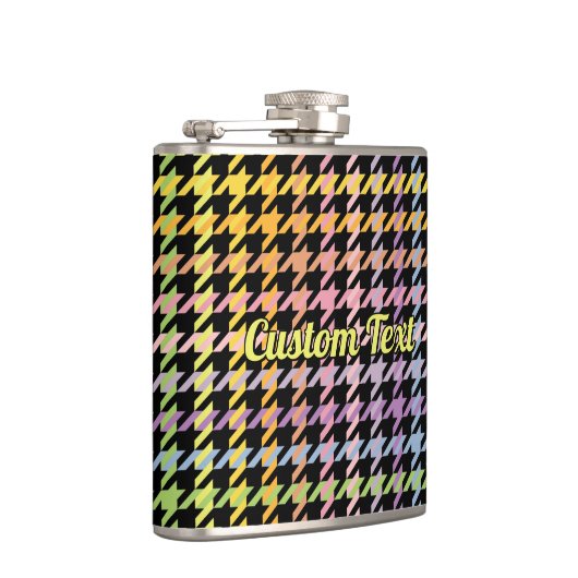 Rainbow Houndstooth Pattern Heupfles (Rechts)