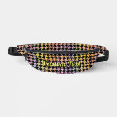 Rainbow Houndstooth Pattern Heuptasje (Voorkant)