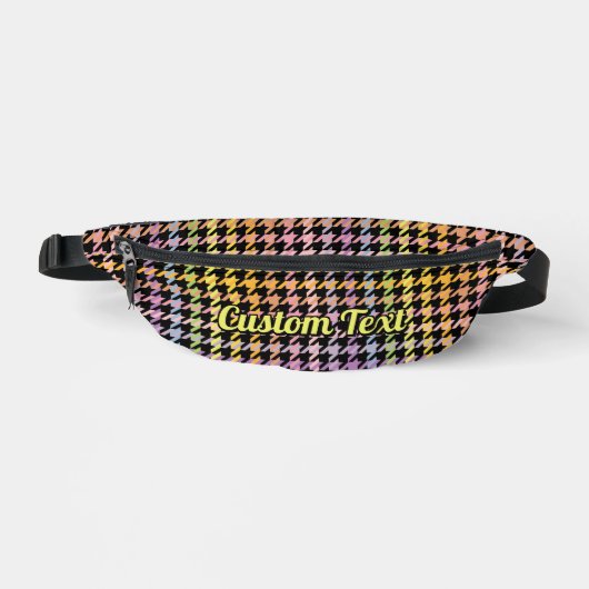 Rainbow Houndstooth Pattern Heuptasje (Voorkant)
