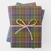 Rainbow Houndstooth Pattern Inpakpapier Vel (In situ)