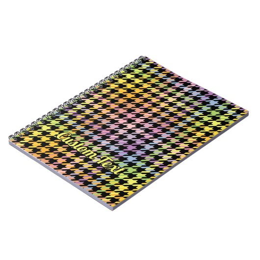 Rainbow Houndstooth Pattern Notitieboek (Linkerzijde)