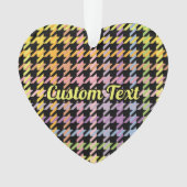 Rainbow Houndstooth Pattern Ornament (voorkant)