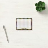 Rainbow Houndstooth Pattern Post-it® Notes (Kantoor)