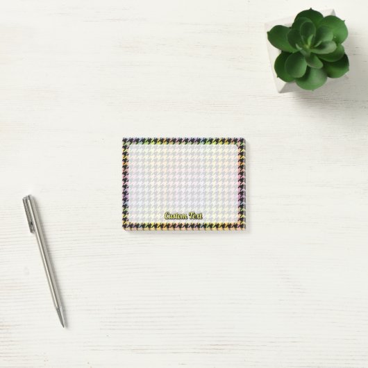 Rainbow Houndstooth Pattern Post-it® Notes (Kantoor)