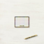 Rainbow Houndstooth Pattern Post-it® Notes (Op bureau)