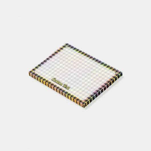 Rainbow Houndstooth Pattern Post-it® Notes (Schuin)