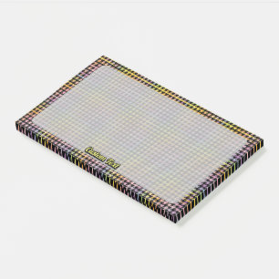 Rainbow Houndstooth Pattern Post-it® Notes